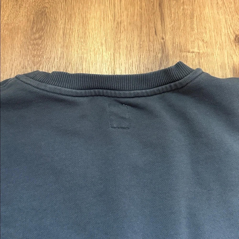 Mugsy Men's 100% Cotton Blue Gray‎ Texas Embroidered Crewneck Sweatshirt